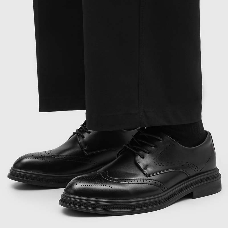Muške brogue cipele, poslovni britanski stil, formalne i casual, oštar vrh, ukrašene prorezom, model 7667-J