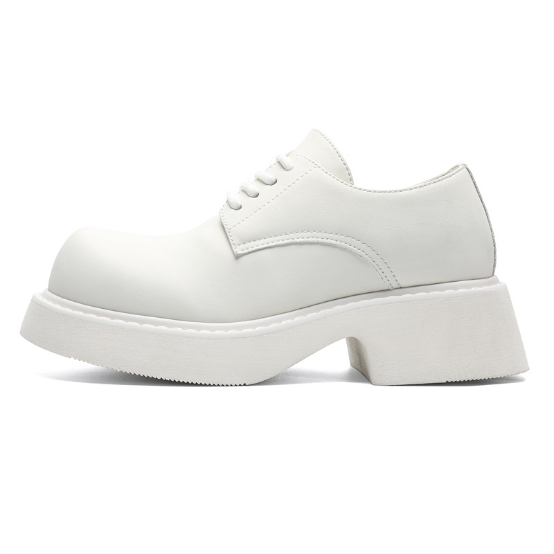 Muške tooling cipele s podignutim dijelom pete, okrugli vrh, niski pet, britanski stil, gumasta potplat, mikrovlakana gornji dio