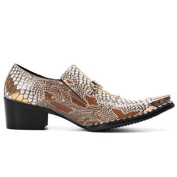 Мъжки Slip-On обувки от кравешка кожа, стоманен нос, нисък връх, бизнес-кэжуал — серия Iron Head
