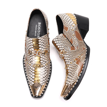 Мъжки Slip-On обувки от кравешка кожа, стоманен нос, нисък връх, бизнес-кэжуал — серия Iron Head