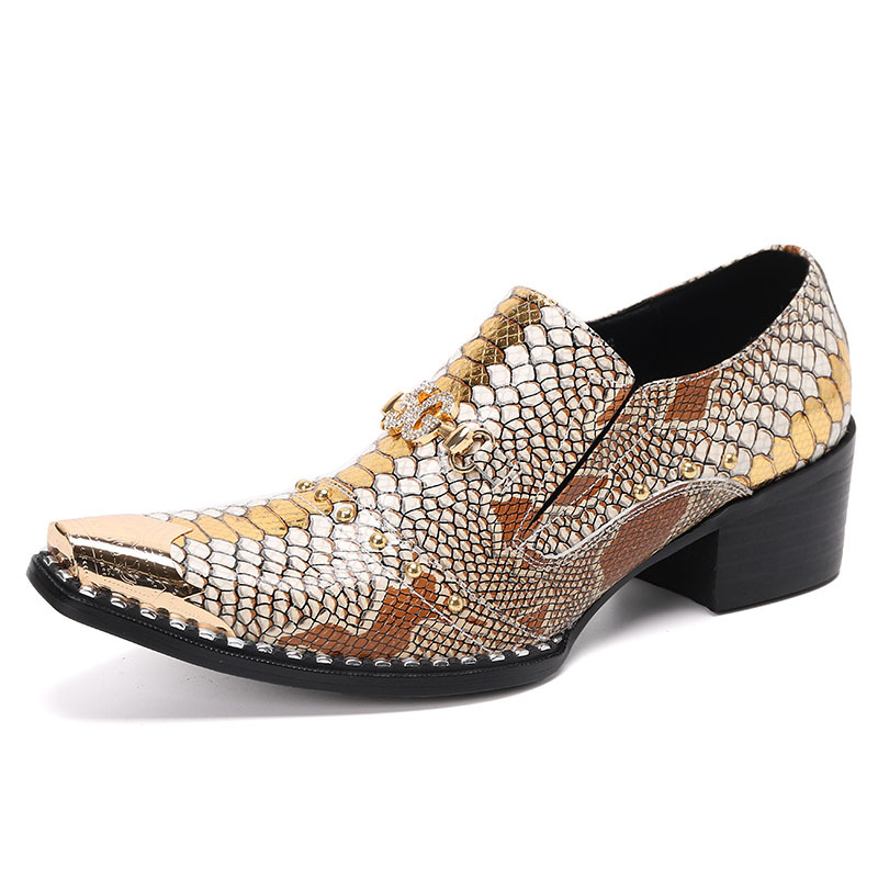 Мъжки Slip-On обувки от кравешка кожа, стоманен нос, нисък връх, бизнес-кэжуал — серия Iron Head