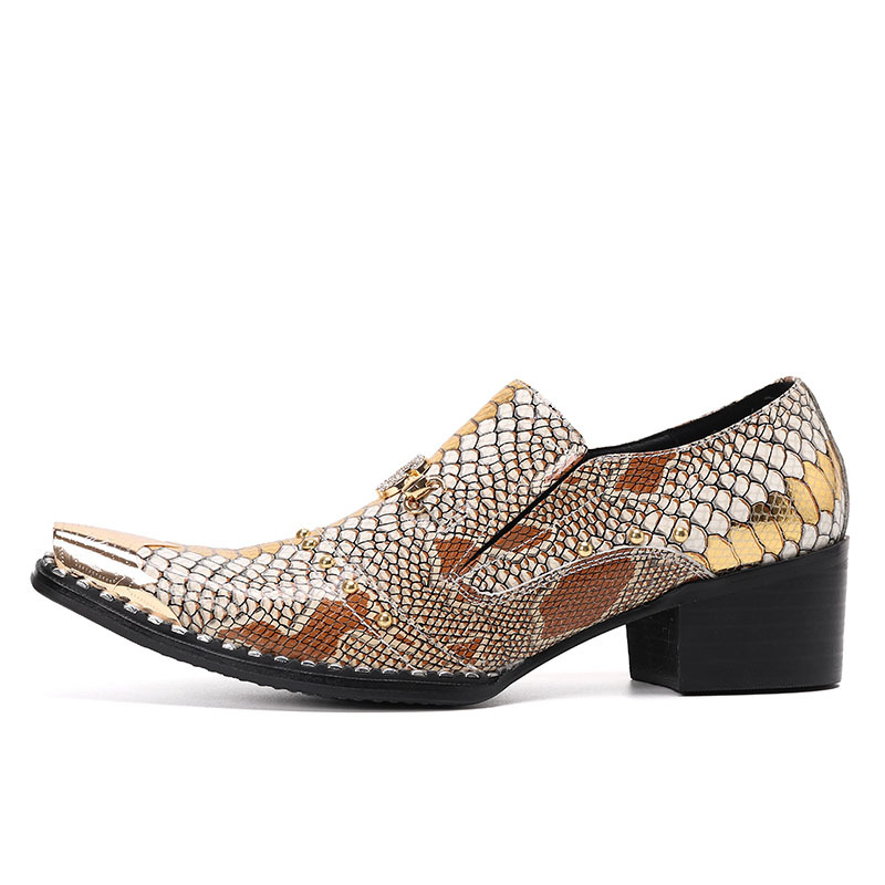 Мъжки Slip-On обувки от кравешка кожа, стоманен нос, нисък връх, бизнес-кэжуал — серия Iron Head