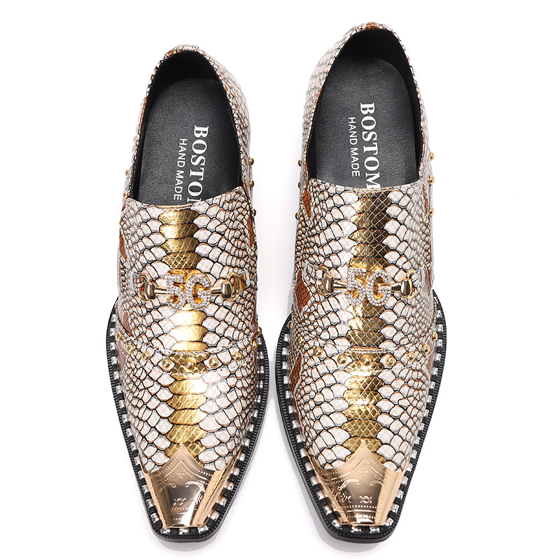 Мъжки Slip-On обувки от кравешка кожа, стоманен нос, нисък връх, бизнес-кэжуал — серия Iron Head