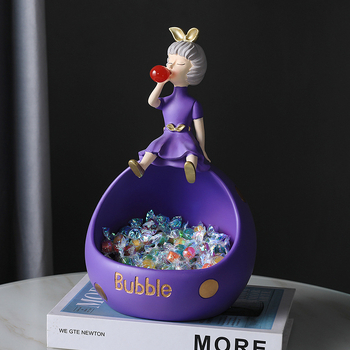 Bubble Girl vstupná ozdoba s úložným priestorom, drží telefón a ozdobné predmety, ručne vyrobené