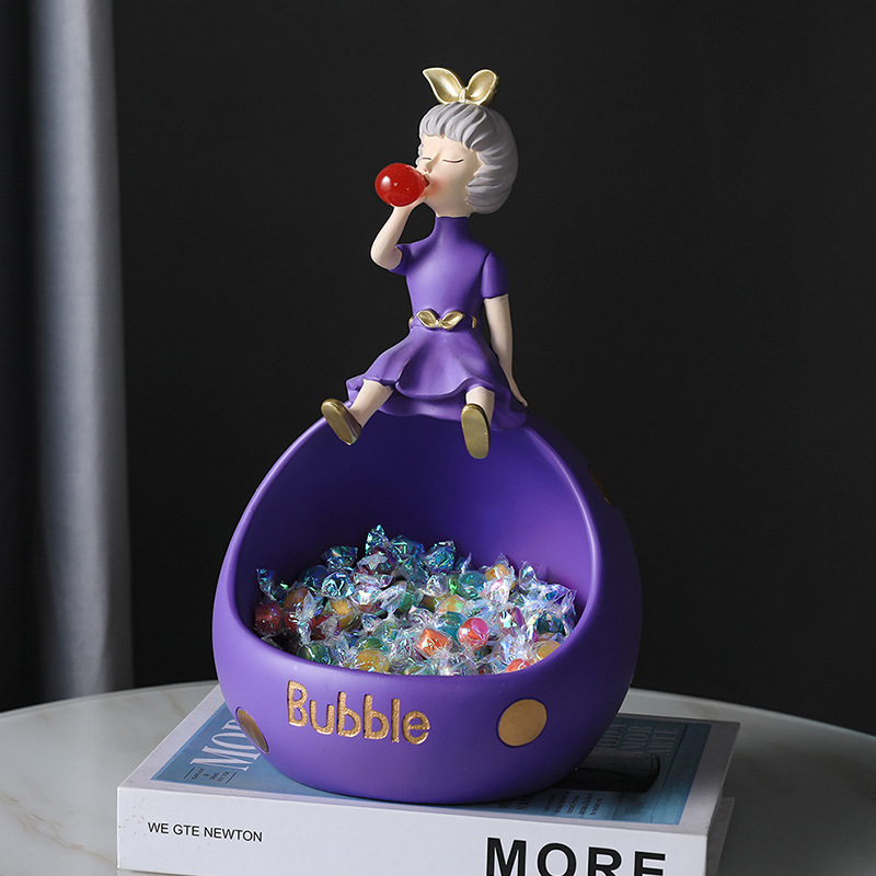 Bubble Girl vstupná ozdoba s úložným priestorom, drží telefón a ozdobné predmety, ručne vyrobené