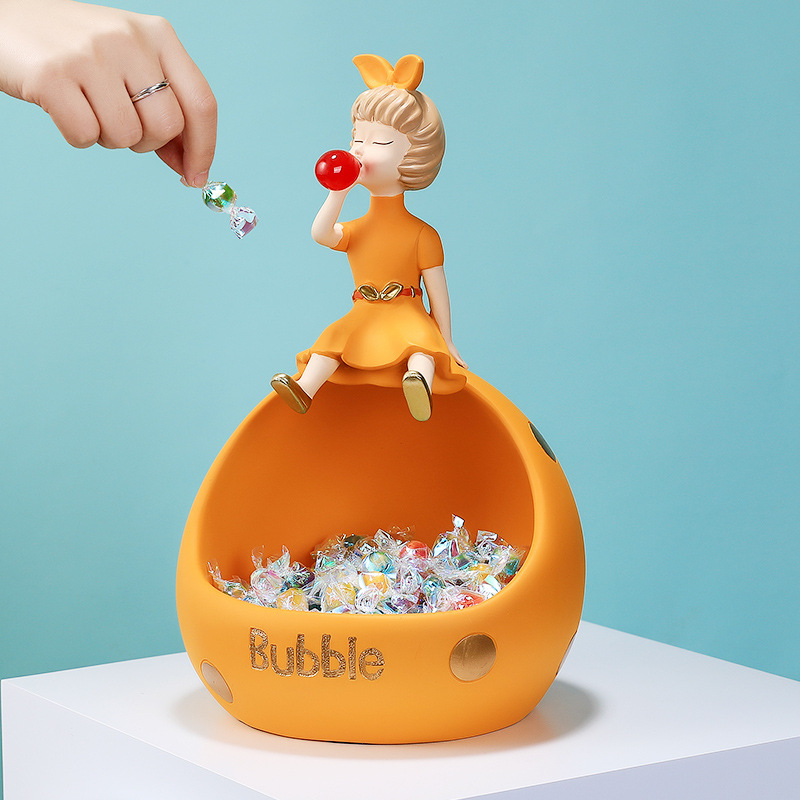 Bubble Girl vstupná ozdoba s úložným priestorom, drží telefón a ozdobné predmety, ručne vyrobené