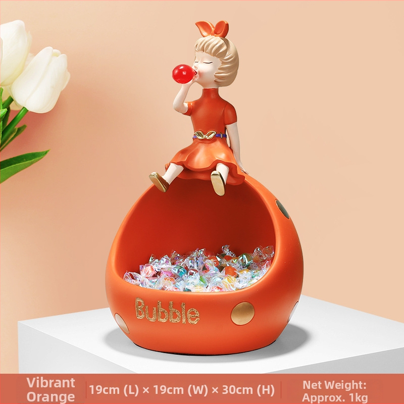 Bubble Girl vstupná ozdoba s úložným priestorom, drží telefón a ozdobné predmety, ručne vyrobené