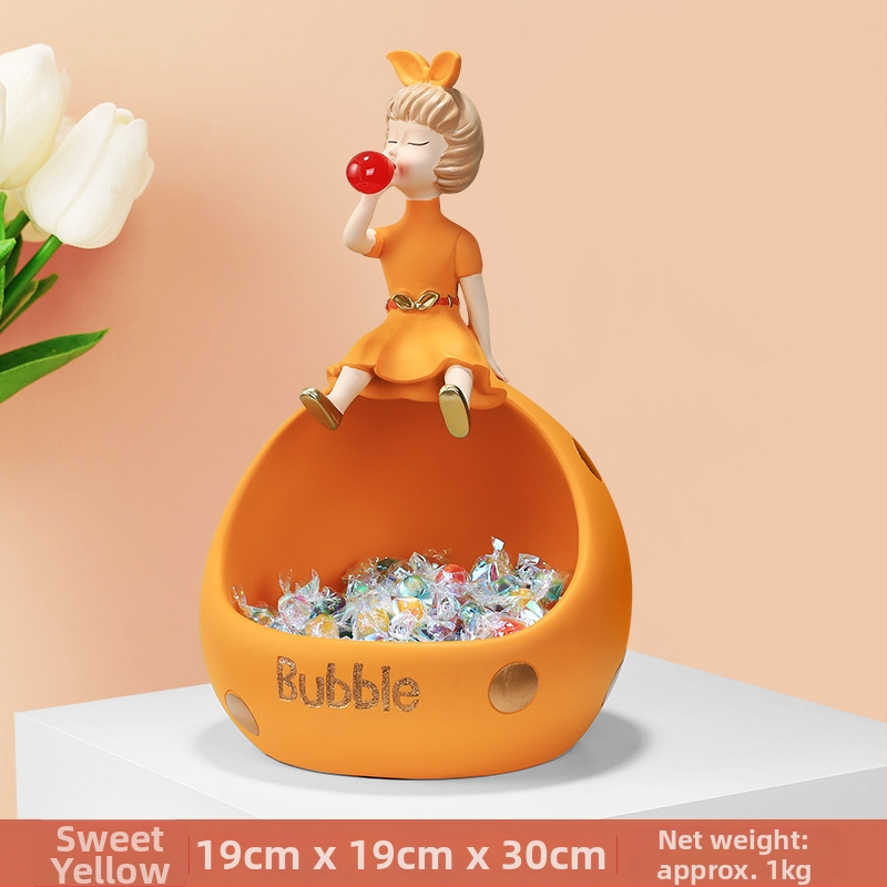 Bubble Girl vstupná ozdoba s úložným priestorom, drží telefón a ozdobné predmety, ručne vyrobené