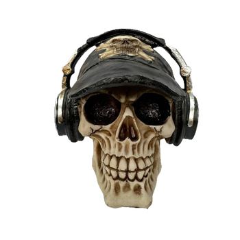 Halloween dekorácie – realistický leb z živice pre strašidelný dom a únikovú miestnosť