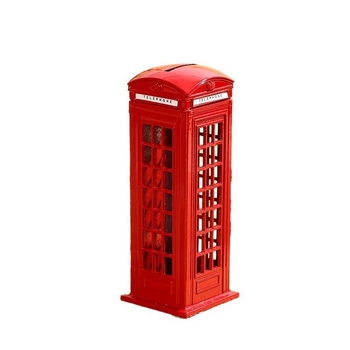 London retro telefónna búdka – poštová schránka, mincová dekorácia pre deti, kreatívny darček