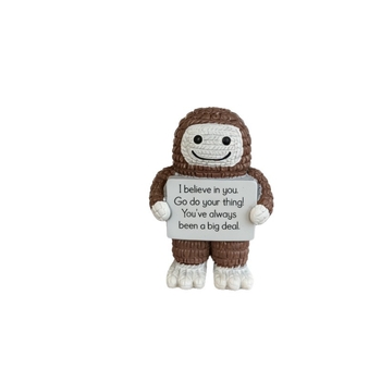 Figúrka z živice Bigfoot – vtipný výraz emócií, domáce dekorácie, stolná ozdoba