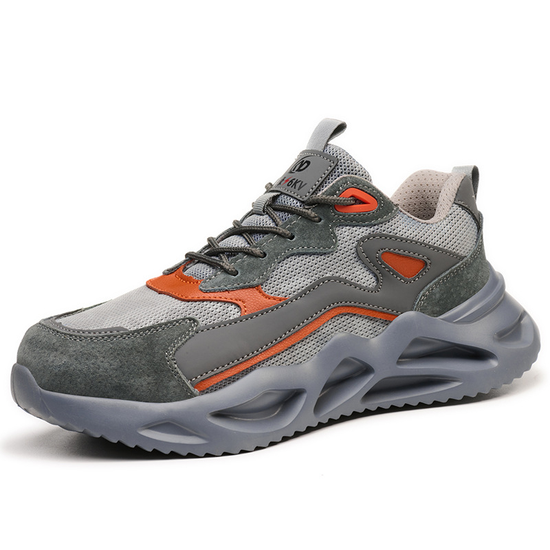Ανδρικά και γυναικεία ελαφριά παπούτσια προστασίας για εργασία, διαπνοή, αντι-χτυπήματα και αντι-διάτρηση, σουέτ, χαμηλό ύψος