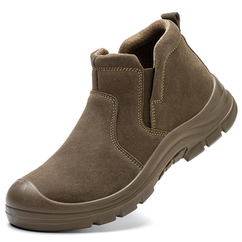 Slip-On παπούτσια ασφαλείας για συγκολλητές, με μεταλλικό καπάκι δακτύλων, ανθεκτικά σε υψηλές θερμοκρασίες, αντίσταση στη διάτρηση και θραύση, κατάλληλα για εργοτάξιο