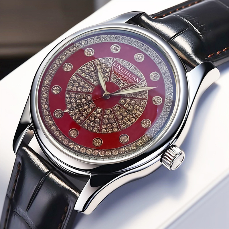 Muški sat s kožnim remenom – kvarc, casual stil, 41 mm