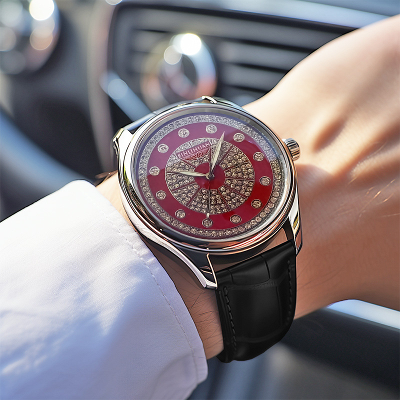 Muški sat s kožnim remenom – kvarc, casual stil, 41 mm
