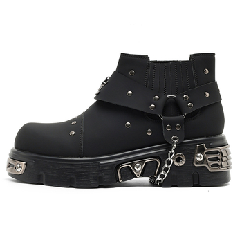 Muške Martinske čizme s metalnim punk stilom, tamne boje, britanski vintage stil, debela potplata za povećanje visine, model 561224-J