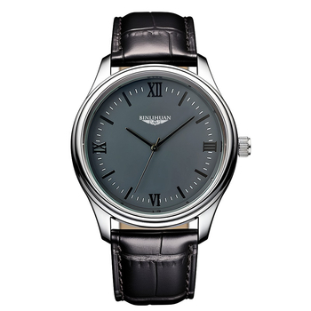 Binlihuan Muški kvarcni sat s kožnim remenom, 41 mm kućište od legure, vodootporan