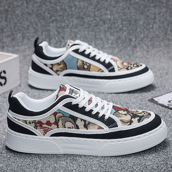 Lélegző vászon sneaker, minden évszakokra alkalmas, alacsony profilú, férfiaknak