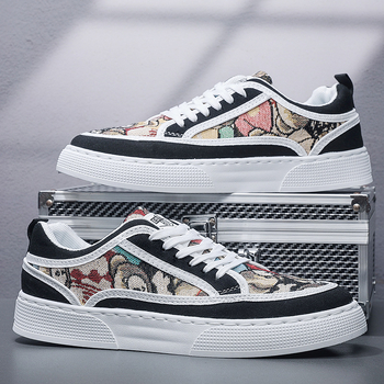 Lélegző vászon sneaker, minden évszakokra alkalmas, alacsony profilú, férfiaknak
