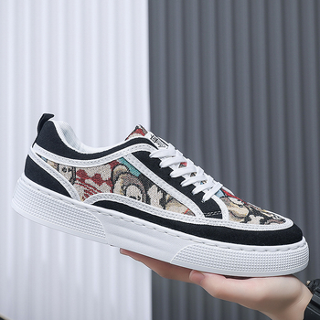Lélegző vászon sneaker, minden évszakokra alkalmas, alacsony profilú, férfiaknak