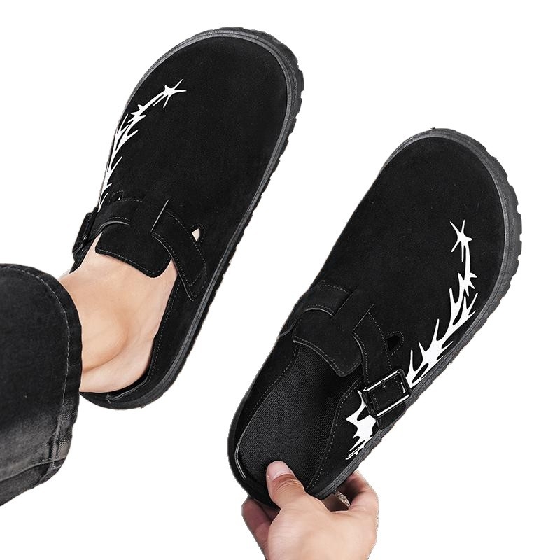 Férfi slip-on cipő, sokoldalú, 2025-ös új modell, mindennapi casual viselet, zárt orr, alacsony szár, gumitalp, műbőr felsőrész, hálós belsővel