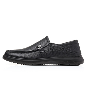 Férfiaknak első réteg báránybőrből készült slip-on casual cipő, kényelmes, lélegző, csúszásmentes talp