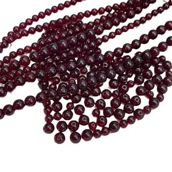 8 mm staklene okrugle perle u boji imitacije granata, slobodne perle za izradu nakita