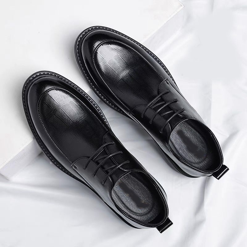 Muške cipele od prave kože, korejskog stila, poslovne i ležerne, s mekanim potplatom, slip-on za vjenčanja