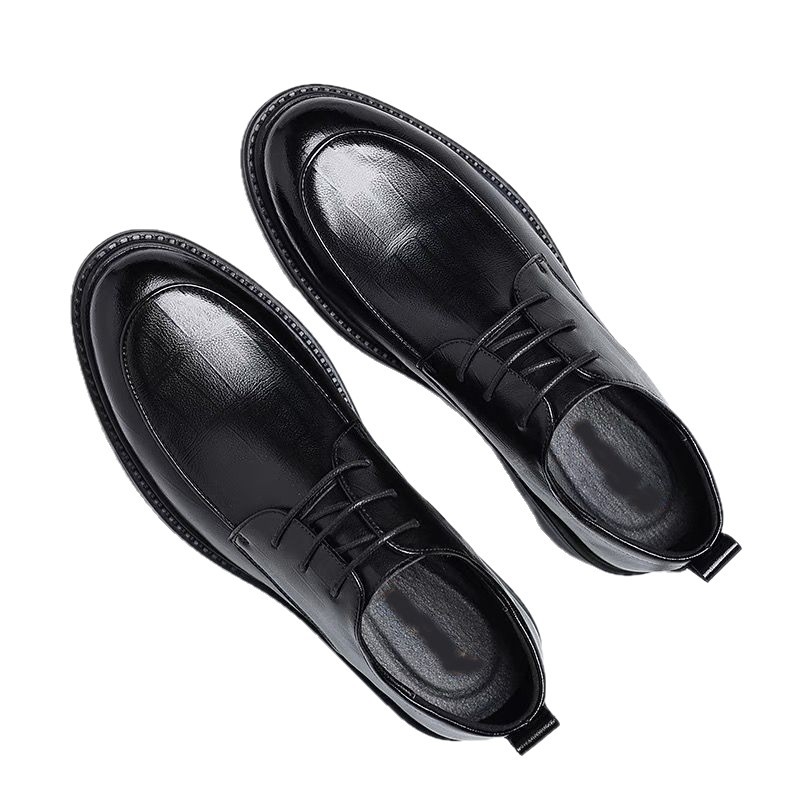 Muške cipele od prave kože, korejskog stila, poslovne i ležerne, s mekanim potplatom, slip-on za vjenčanja
