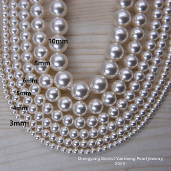 40 cm pamukom konac – staklene perle s imitacijom bisera, 8 mm, 650 boja, DIY set za ogrlicu, Shijia