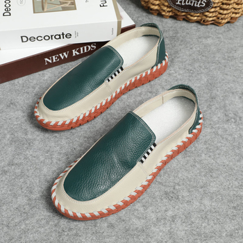 Muški loafersi od prave kože, za sve godišnje doba, mekan potplat, slip-on, ručno šivani gornji dio od teleće kože prvovrijedne kvalitete