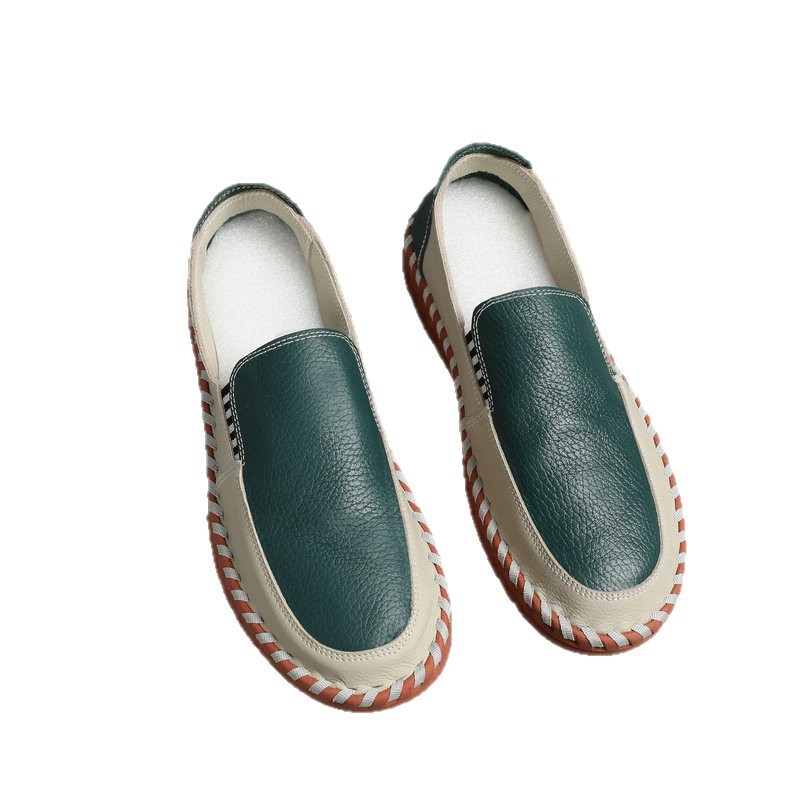Muški loafersi od prave kože, za sve godišnje doba, mekan potplat, slip-on, ručno šivani gornji dio od teleće kože prvovrijedne kvalitete