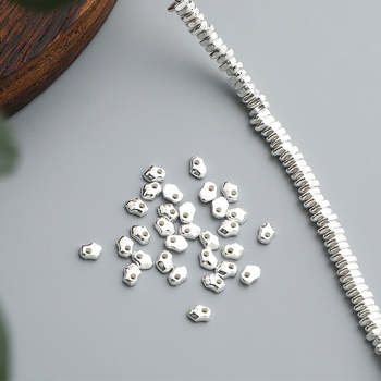 S925 sterling srebro – nepravilni distančeri perle za DIY nakit, diskovi za narukvice i ogrlice