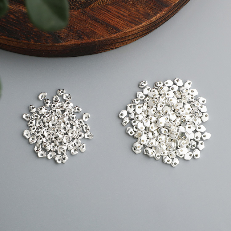 S925 sterling srebro – nepravilni distančeri perle za DIY nakit, diskovi za narukvice i ogrlice