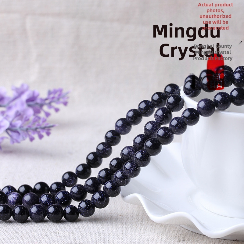 Mingdu Crystal Plave pješčane perle – za DIY nakit, 7A, poluproizvodi