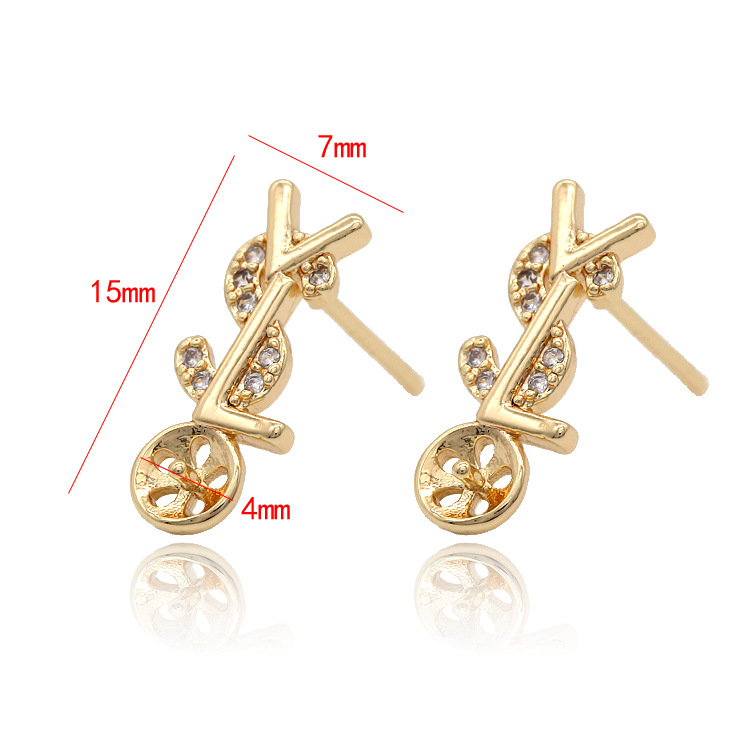 Cercei pentru femei din argint 925, cu zirconiu, știfturi, accesorii pentru bijuterii DIY