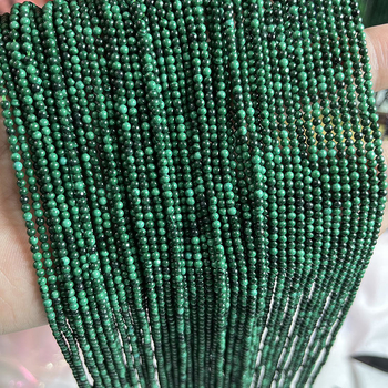 Prirodne malahitne perle 2–3 mm, poluzavršene za DIY narukvice i ogrlice