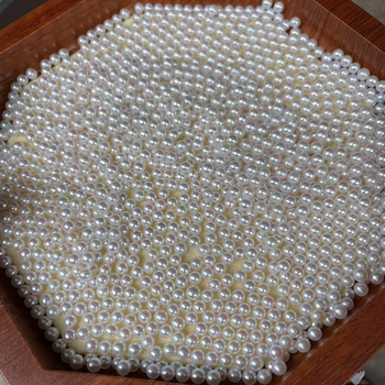 Slatkovodne perle, male okrugle perle 4–5 mm, visok sjaj, poluizvedene perle za ogrlicu DIY, slobodne perle s poluprobušenim rupama i prelaznim rupama