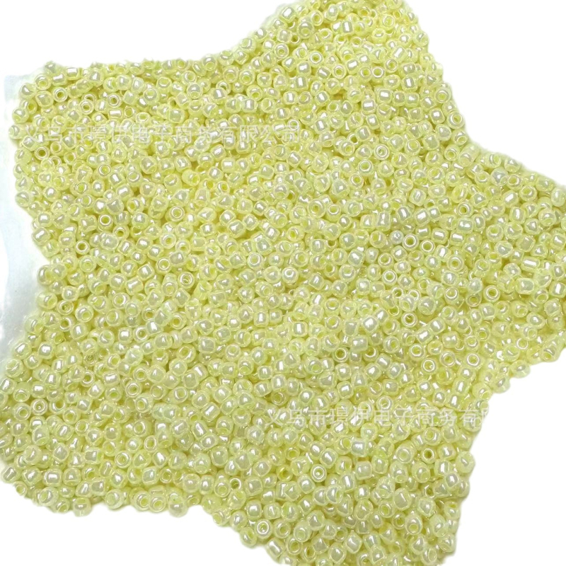Krem boje rižine perle od stakla, 3 mm, za izradu nakita