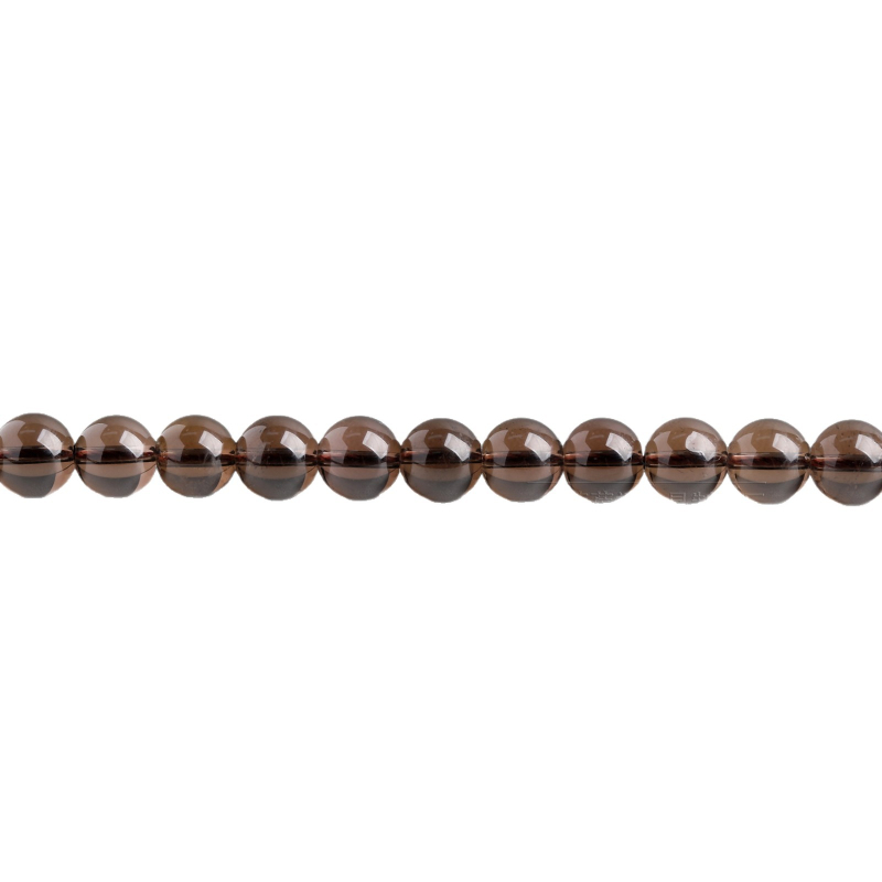 Beibeifu Smoky Quartz Tea Crystal perle, prirodne facetirane okrugle 10mm, DIY komponente nakita