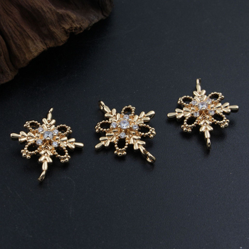 Privesak s mikro-uugrađenim cirkonijem, četverolistna detelj, spojnik za ogrlicu i narukvicu, antički stil, 17×22 mm