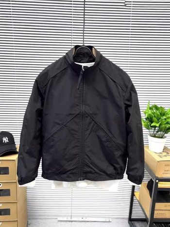 Férfi álló galléros kabát tavasz–őszre, egyszínű, slim fit, casual, koreai stílus
