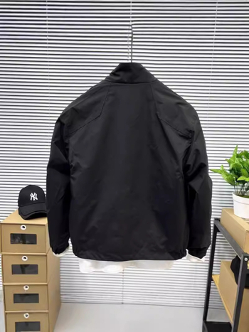 Férfi álló galléros kabát tavasz–őszre, egyszínű, slim fit, casual, koreai stílus