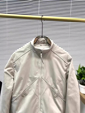 Férfi álló galléros kabát tavasz–őszre, egyszínű, slim fit, casual, koreai stílus