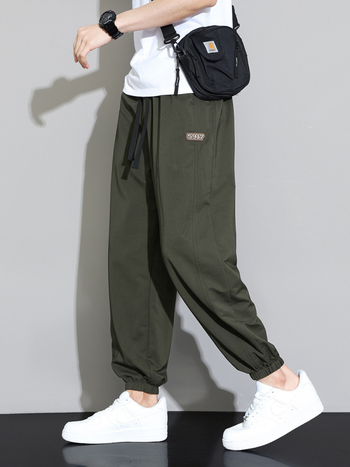 Muške cropped jogger hlače za ljeto, sportsko casual stil, široke nogavice