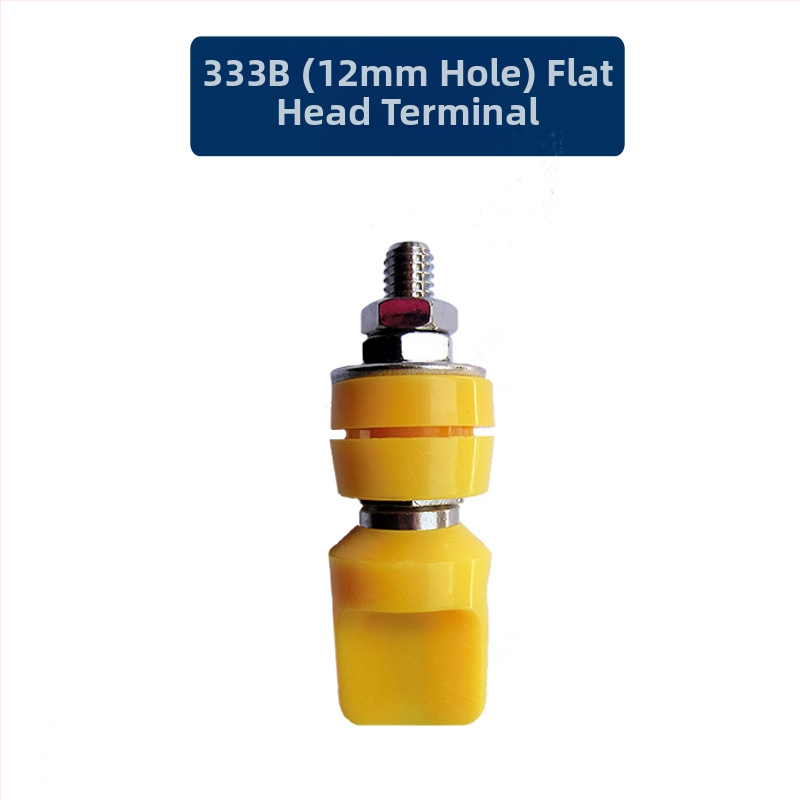 333B Terminálový blok, 6 mm meďová tyč, plochý kryt terminálu, 4 mm banánová zásuvka, 50 A vysoký prúd, Ø12