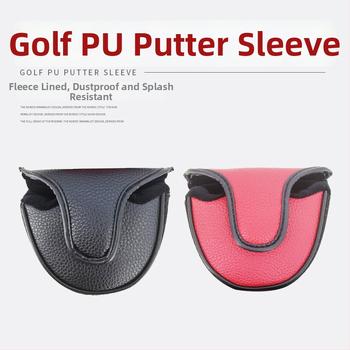 PU obal na hlavu golfového klubu a putter manžeta so logom, prispôsobiteľné