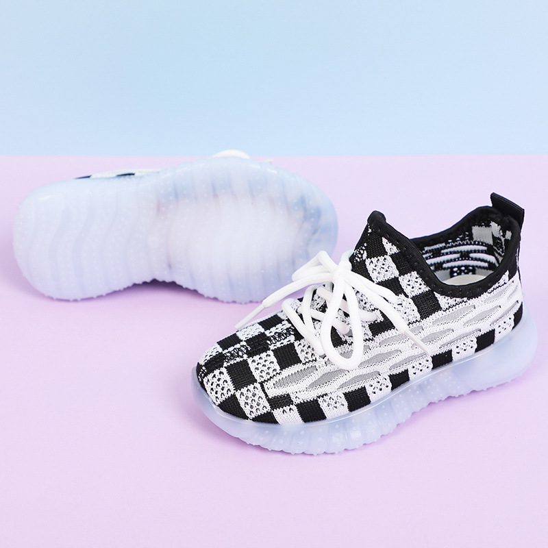 Dječje tenisice Coconut s prozračnim mrežastim gornjim dijelom, Fly-Knit detalji, unisex casual tenisice s mekanim gumijastim potplatom