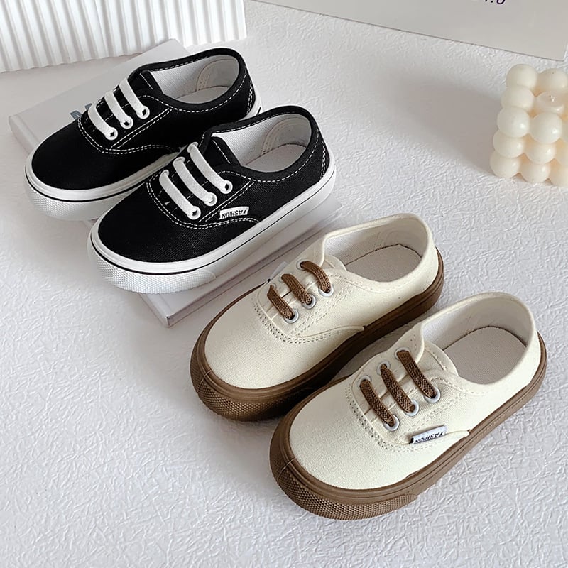 Dječje platnene tenisice u korejskom stilu, proljeće 2025, s Velcro zatvaračem, bez vezica, unisex, mekana potplat, casual tenisice