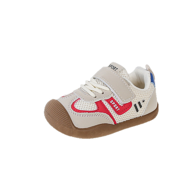 Prozračne mrežaste cipele za bebe i malu djecu, proljeće‑ljeto, niski gornji dio s Velcro zatvaračem, unisex, protuklizne, otporne na habanje, uzorak crtić, za dob 12–36 mjeseci i 24–48 mjeseci